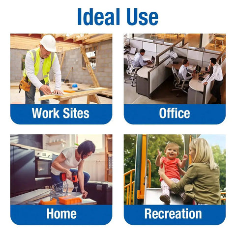 All-Purpose 100-Person Emergency First Aid Kit For Office, Home, And Car With OSHA Compliance usage examples: work sites, office, home