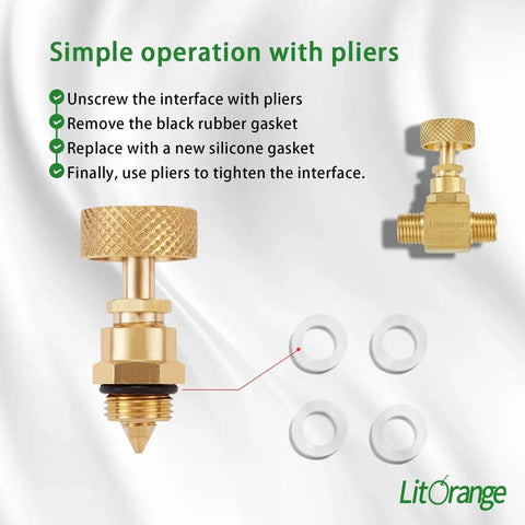 Heavy Duty Brass Needle Valve Set With 1/4 Inch Male NPT Connections, Two Pack For Precise Flow Control, Litorange installation guide