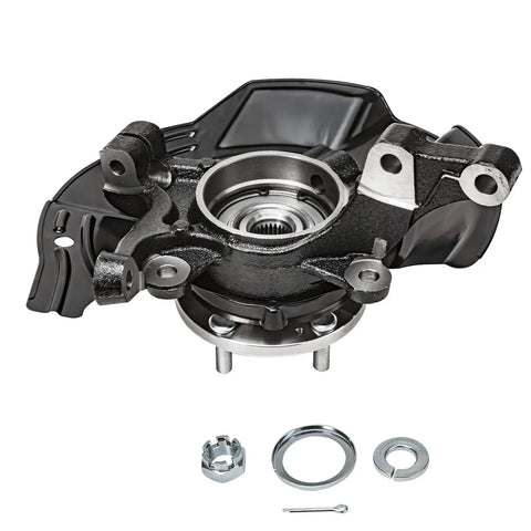 2 Front Steering Knuckles And Wheel Bearing Hubs Assembly Replacement Kit For 2011 Kia Optima 2.4L Built Before May 30, 2011 OE-Quality Direct Fit Beefy Cast Iron Build Meets OE Specs Easy Install close-up