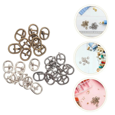 150 Pcs Miniature Alloy Buckles For Doll Clothes Shoes Belts Quick Release Metal Fasteners For Sewing And DIY Craft Projects Silver And Black