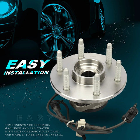Beefy Front Wheel Hub And Bearing Assembly For 4WD SUVs And Vans With ABS Fits Avalanche Escalade Express 1500 2500 Savana