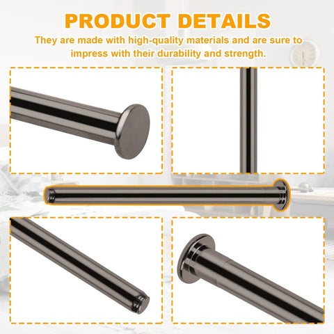 Six 3.5 Inch Indoor Door Hinge Pins Replacement Set For Interior Doors Heavy Duty Steel Black Finish Compatible With Oil Rubbed Bronze Hinges Great For Quick Repairs In Homes And Offices Works Like A Champ Easy To Install Long Lasting