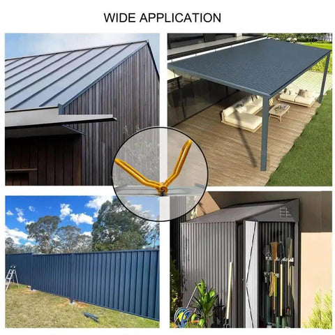 Wide application of Pro Grade Standing Seam Roofing Tool Hand Seamer for 90 degree seam locking in various structures and panels.