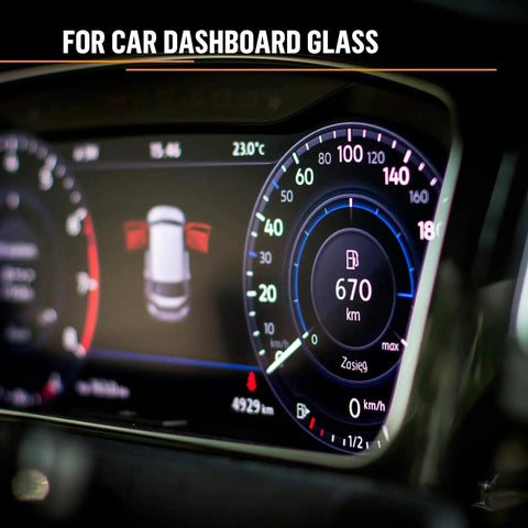 Close-up of car dashboard display for Set Of 6 Microfiber Cleaning Cloths For Glasses, Screens, Lenses And Devices