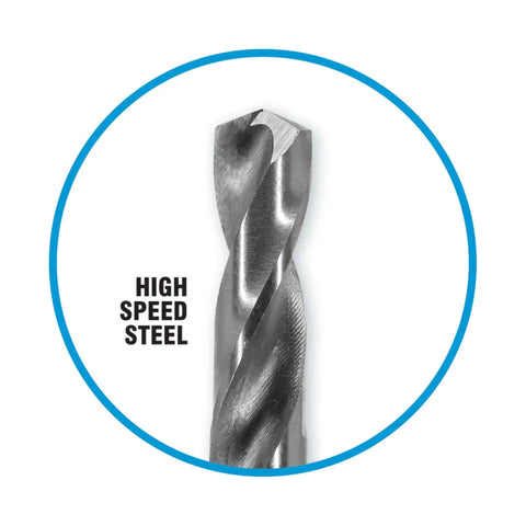 Close-up of a high speed steel tip from the Half Inch Quick Change Hole Saw Arbor With Rapid Switch And Rapid Core Eject For Easy Plug Removal.