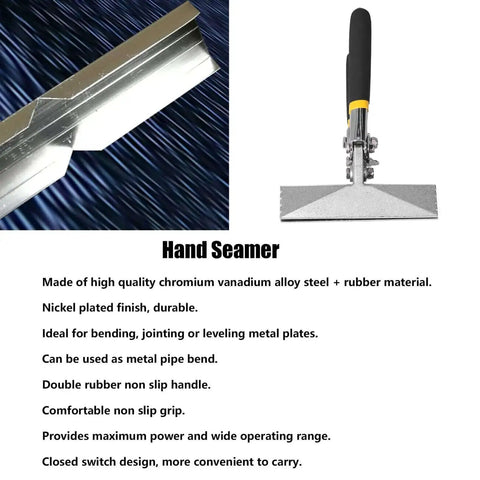 Heavy Duty Sheet Metal Bender Pliers 150mm Straight Style for bending thin metal with chrome vanadium construction and rubber grips