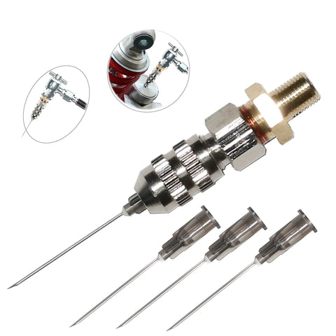 XZT 5‑pc nitrogen needle valve kit for shocks with Schrader valve, stainless steel needles