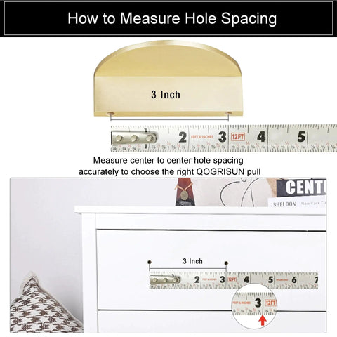 Solid Brass Cabinet Pulls 5 Pack Gold Half Moon Drawer Handles For Kitchen Cabinets And Dressers With 3 Inch Hole Center