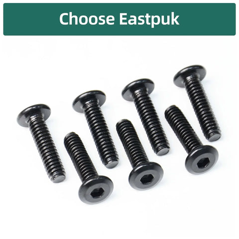 Beefy 20 Pack M6 1.0 X 45mm Flat Head Socket Cap Screws Bolts For Furniture Assembly And Outdoor Projects, 304 Stainless Steel Black Zinc Plated