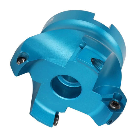 CNC Lathe Face Mill With 4 Flutes High Efficiency Milling Cutter For Aluminum Alloy Metalworking Lathe Tool Designed For Precision Machining Pro Grade Helical Offset Design For Superior Rigidity And Smooth Processing, side view