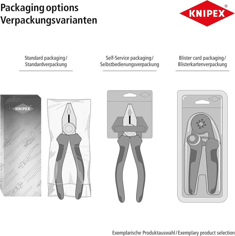 KNIPEX External Precision Snap Ring Pliers Heavy Duty Tool With Non Slip Plastic Coated Handles Straight Tips DIN 5254 A packaging options