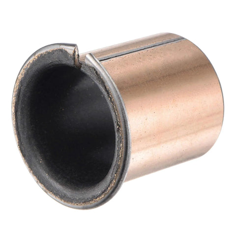 Close-up of one Flanged Sleeve Bearings 30mm Bore 34mm Outside Diameter 40mm Length 42mm Flange Diameter 2mm Flange Thickness