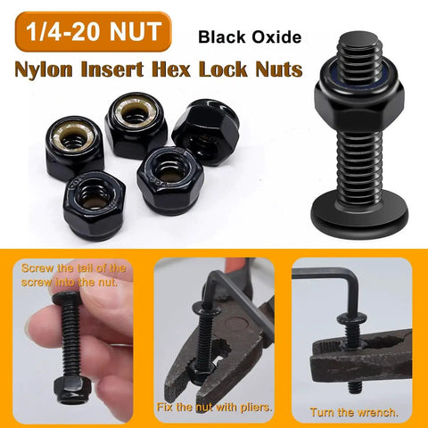 304 Stainless Steel Nuts and Bolts Kit One Quarter Inch by Twenty Threads Three Quarter Inch Long Flat Head Hex Socket Cap Screws in use