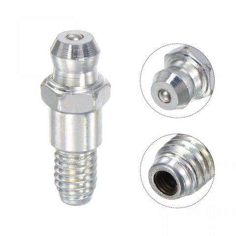 Steel Straight Pro Grade Grease Fittings M6 X 1mm Thread For Hydraulic Equipment 10 Pack Rust Resistant Oil Sealed Connectors