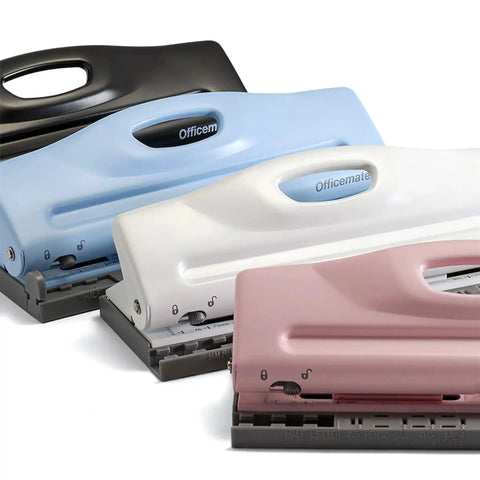Assorted color adjustable 6 hole punches for planners and binders, pink A5 ready right out of the box and versatile for mini pocket A6