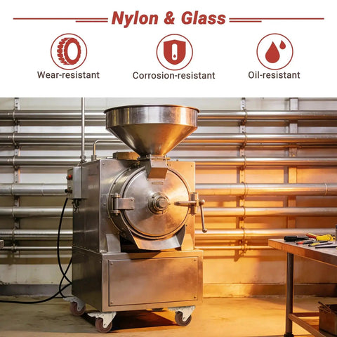 Industrial machinery using 3 Inch Heavy Duty Casters Wheels Set Of Four With Brakes 1400 Pounds Capacity Glass Filled Nylon