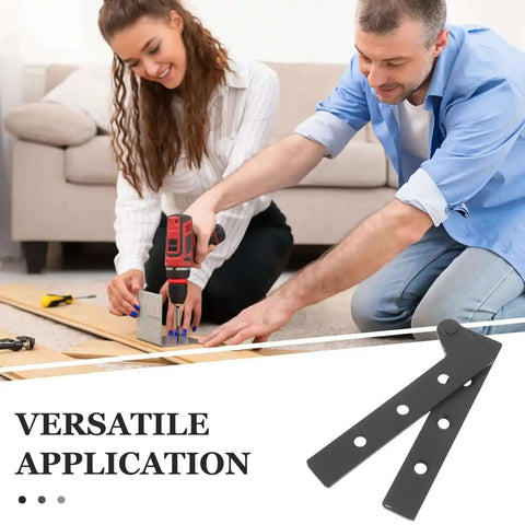 Two people assembling furniture with Heavy Duty Thickened Pivot Door Hinges 2 Pack Built Tough Stainless Steel Hidden Cabinet Hinges.