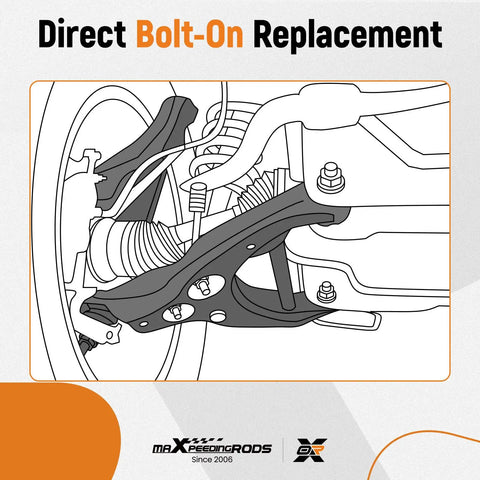 Diagram of Beefy 2 Piece Front Lower Control Arm With Ball Joint For Chrysler 200 2015 2017 With 17 Inch Wheels And Dodge Dart 2013 2016