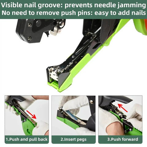 Lightweight Plant Tying Machine for Vines With 45mm Opening, Grab And Go Tapener Gun, Tape Tool With Included Tapes And Staples