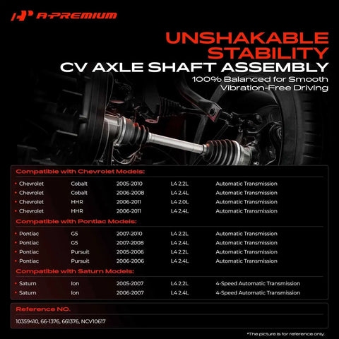 Front CV Axle Shaft Assembly For Chevy Cobalt 2005 2010 HHR 2006 2011 Pontiac G5 2007 2010 Pursuit 2005 2006 Saturn Ion