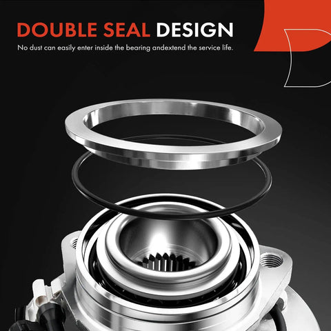 Front Wheel Bearing And Hub Assembly 6-Lug For Chevrolet Colorado 2015-2022 And GMC Canyon 2015-2022 4WD showcasing double seal design