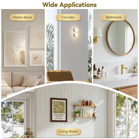 Wide applications of self drilling drywall anchors with screws kit for home decor, corridor, bathroom, and living room use.