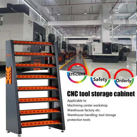 Cat BT40 Large Capacity CNC Tool Holder Keeper And Storage Cart in factory warehouse showcasing efficient tool organization