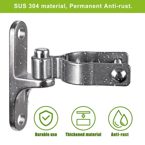 2 Pack Wall Mount Gate Hinges For Chain Link Fences One And Seven Eighths Inch Hinges With Five Eighths Inch Pins Durable Weather Resistant