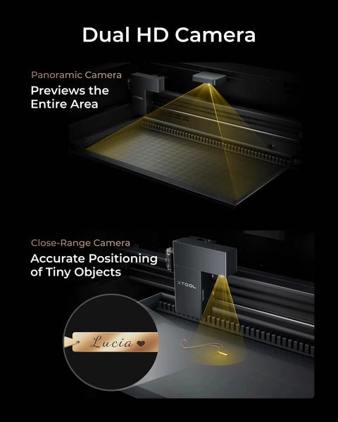 Powerful Desktop CO2 Laser Cutter For Makers And DIYers With 55W Output, XTool P2S Engraver And Cutter, Dual Smart 16MP Cameras
