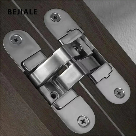 Hidden Cross Hinge Invisible Door System With Three Dimensional Adjustable 180 Degree Flat Folding Wooden Hinge for Large Right Door