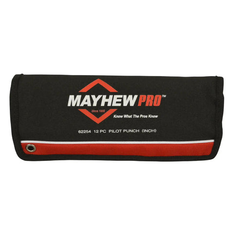 Pilot Punch 12 Piece Set In A Kit Bag With Black Oxide Finish For Driving And Removing Roll Pins Made In USA Includes Rounded End Design