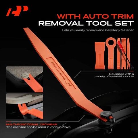 Auto trim removal tool set with multi-functional crowbar for Honda CR-V 2002-2011 Grab-and-Go 230 Piece Car Body Must-Have Fastener Kit