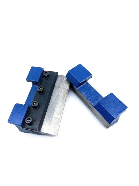 Slick 4 Inch Vise Brake Die Set With Magnetic Side Mount for sheet metal bending, showing removable segmented fingers.