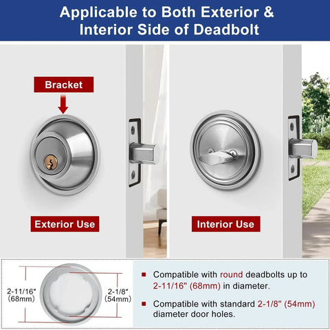 Deadbolt Lockout Device With Metal Shield Keyhole Blocker And Thumb Turn Guard For Enhanced Security Disables Deadbolts And Prevents Key Access