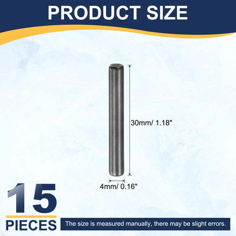 15 Pack 4mm By 30mm Black Oxidized Dowel Pins 304 Stainless Steel Cylindrical Shelf Pegs Chamfered Ends For Precise Positioning In Furniture Installations Fixtures And DIY Projects.