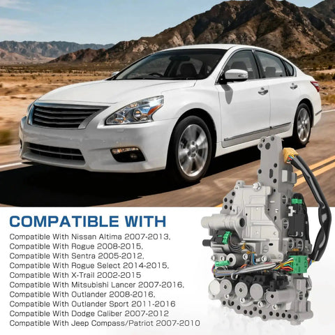 Transmission Valve Body Replacement For RE0F10A JF011E CVT with car fitment list and white sedan