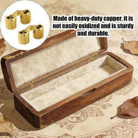 6 Pack Mini Invisible Brass Barrel Hinges With 13 Screws For Cabinets Jewelry Boxes And DIY Wood Doors 8mm 180 Degree Opening Gold Finish Sleek Copper Hidden Hardware For Breezy Fixes