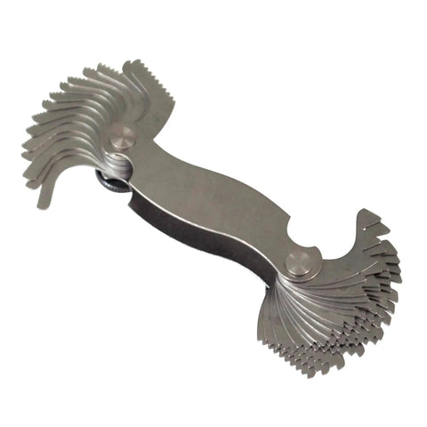 Pro Grade Screw Pitch Gauge For 4 To 42 TPI With 30 Leaves, English Thread Gage Tool In Hardened Steel, Built Tough For Machinery Auto Fasteners