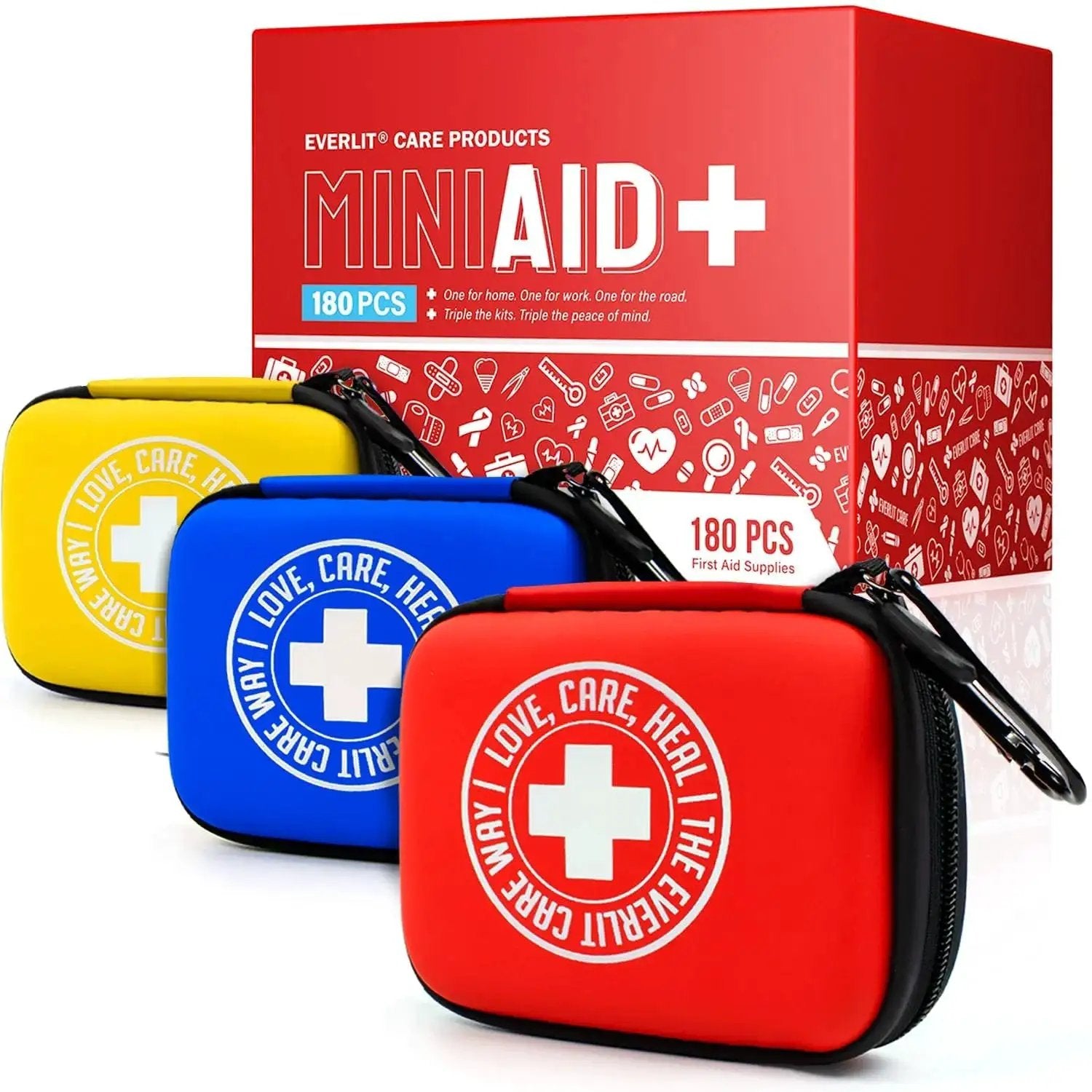 mini first aid kit for travel - Compact 180 Pcs Kit 🍁 ...