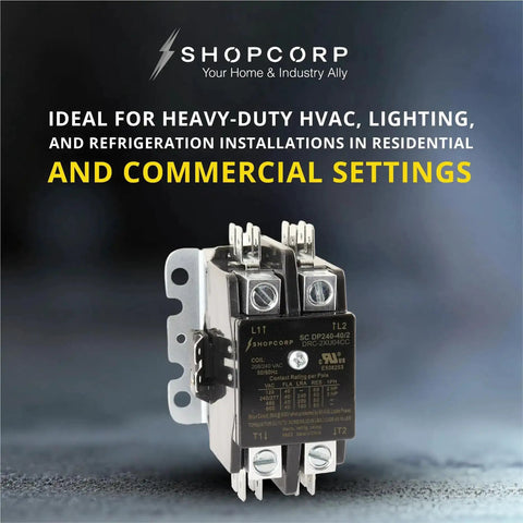 2 Pole 40 Amp AC Contactor with 240V Coil for HVAC and Refrigeration