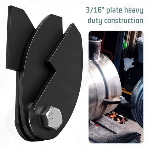 Weld On BBQ Smoker Hinge For Doors 8 By 2 And A Quarter Inch Large Three Sixteenth Inch Plate Steel Hinge with Pin Assembly