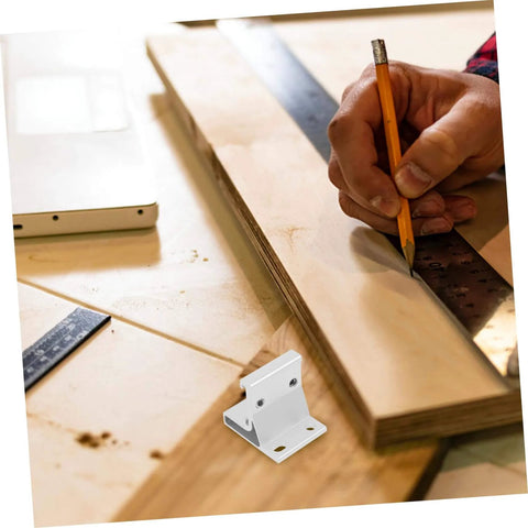 Heavy Duty Sliding Door Roller Track Guide Rail Brackets Stainless Steel Side Hang Buckle Hardware For DIY Home Renovation on workbench