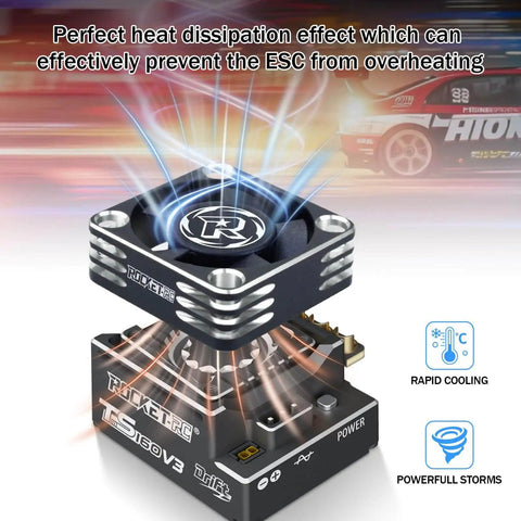 30mm RC Cooling Fan for ESC and Brushless Motors Up to 28000 RPM, black silver, mounted on ESC, high airflow, overheat prevention