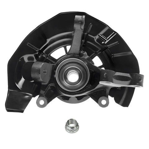 Front Two Piece Steering Knuckles and Wheel Hub Bearings Replacement Kit for Lexus RX330 RX350 RX400h and Toyota Highlander 2004-2009 shown