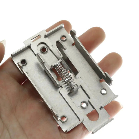Rail Mount Bracket For 35mm Relay System Rack Mount Adapter For Industrial Control And Solid State Relay Gear Easy Install And Durable Metal Frame For Tough Industrial Use stainless steel