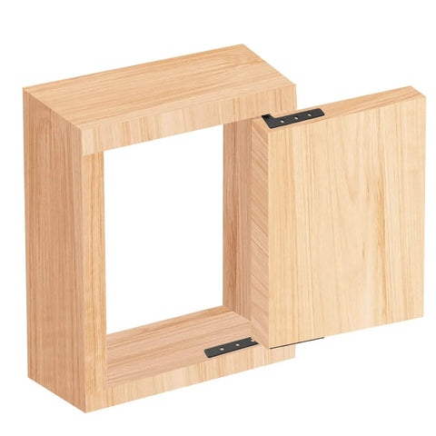 360 Degree Rotatable Pivot Hinge For Window And Door Pack Of 4 in black durable stainless steel on wooden frame