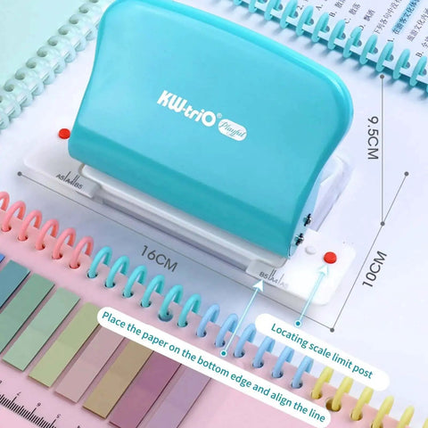 10 Hole Paper Punch Handheld Metal Puncher For A4 A5 B5 Notebooks And Scrapbooks 20 26 30 Hole Options 10 Sheet Capacity