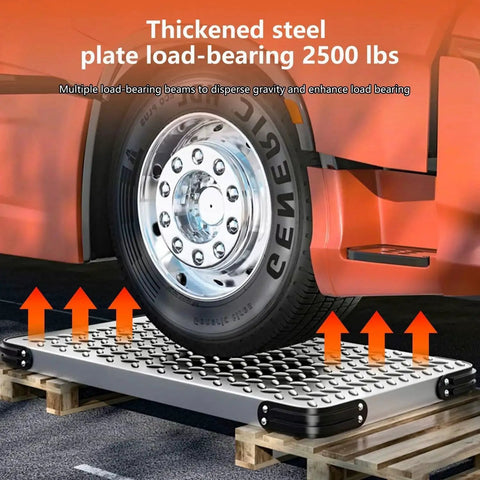 Foldable Platform Truck Push Dolly Heavy Duty 2000 Lb Capacity With Brake showcasing thickened steel plate load-bearing 2500 lbs