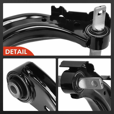 Rear Upper Control Arms Set of Two With Bushings for Honda Civic 2008 Through 2015 and Acura ILX 2013 Through 2021 close-up view