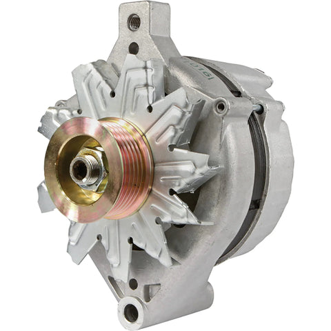 Front view of 12V 80A Clockwise Rotation Alternator Replacement For Ford Aerostar 1986 1991, Bronco 1986 1992, And Bronco II 1986 1989 Plug And Play Replaces OEM 321-1776 334-2235 334-2235A 335-1099 19020567